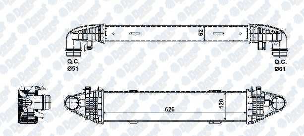 KALE 345010 Turbo Radyatoru (Intercooler) Mb C-Class / C-Class T-Model / E-Class / E-Class T-Model / Slk (Al/Pl/Brz)  ####
